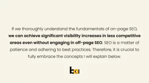 performance marketing, seo, on-page seo